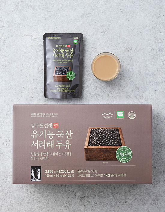 유기농 국산 서리태 두유 제품 이미지