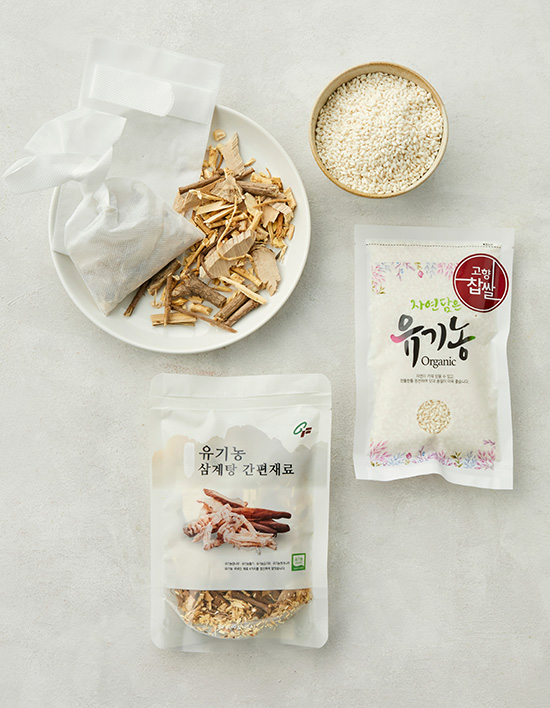 [자연담은] 유기농 찹쌀 삼계탕 키트