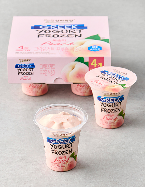 [상하목장] 그릭요거트 프로즌 복숭아 파르페 아이스크림 (220mL X 4개)