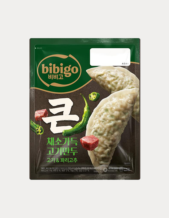 [비비고] 큰채소 가득 고기 꽈리 만두 400g