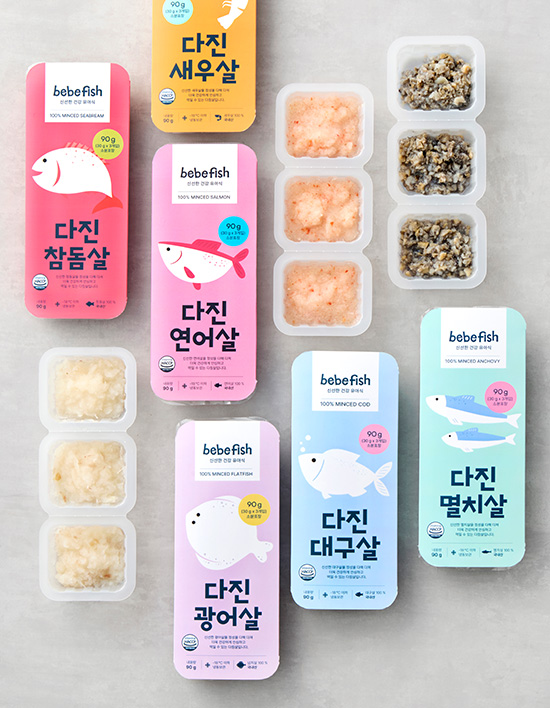 [베베피쉬] 이유식용 국산 다짐살 90g 9종, 택1 (냉동)
