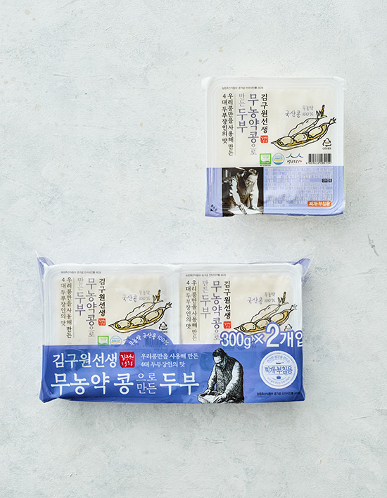 [김구원선생] 무농약 콩으로 만든 두부 2입