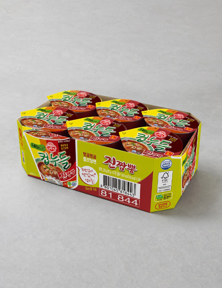 [오뚜기] 컵누들 진짬뽕 38g*6입