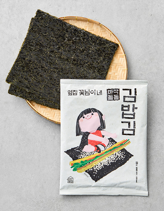 [옆집꽃님이네] 바삭돌돌 김밥김 28g (10매)
