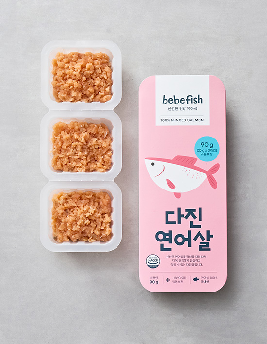 [베베피쉬] 국산 다진 연어살 90g (냉동)