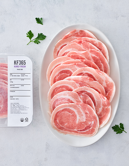[KF365] 한돈 꽃삼겹살 구이용 600g / 1kg (냉동)