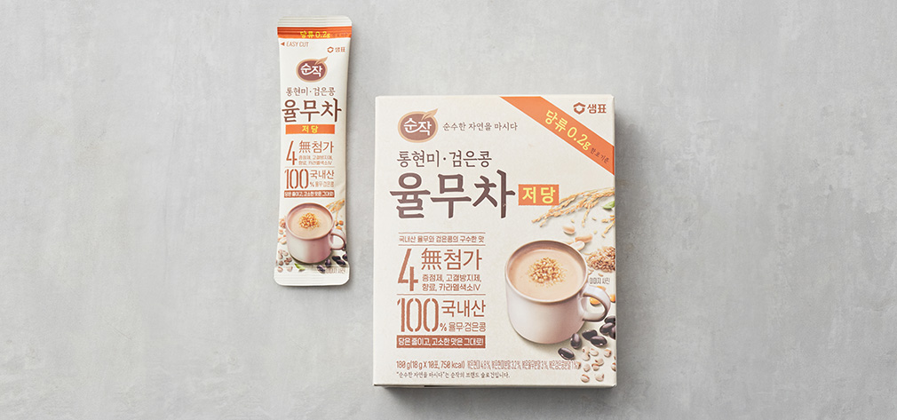 [샘표] 순작 통현미 검은콩 저당 율무차 (18g X 10개) - 마켓컬리