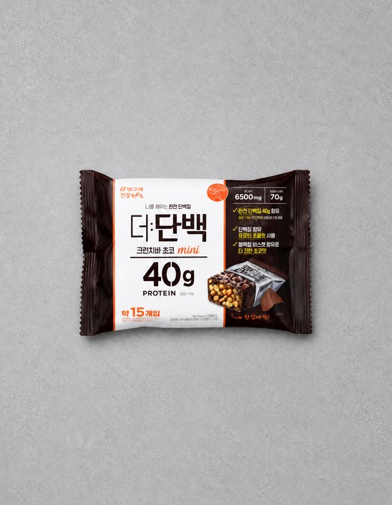 [더단백] 크런치바 초코 mini 단백질 40g
