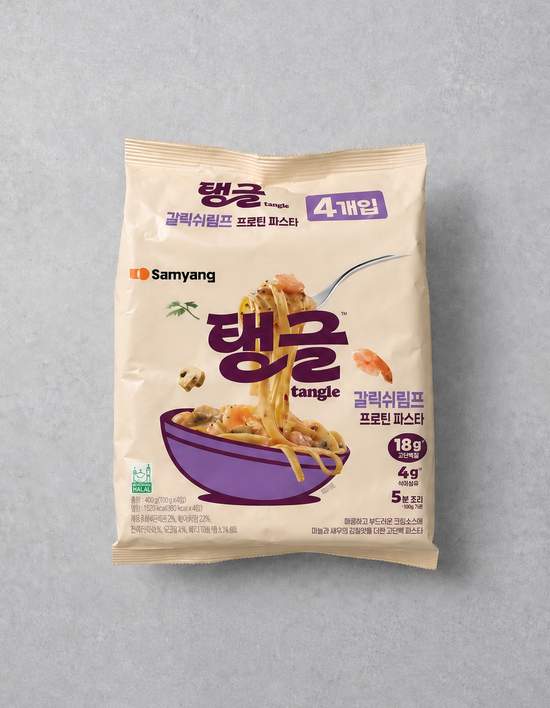 [삼양] 탱글 갈릭 쉬림프 프로틴 파스타 100g*4개입