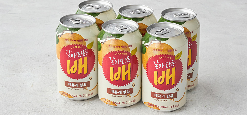[해태] 갈아만든 배 (340mL X 6개) - 마켓컬리
