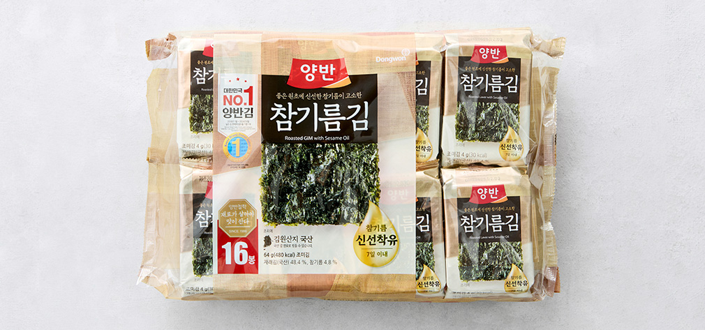 [동원] 양반 참기름 식탁김 4g X 16봉 - 마켓컬리