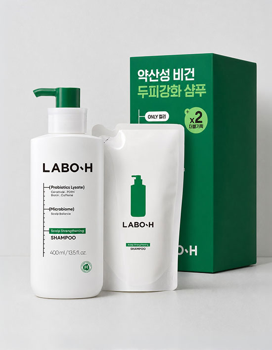 [라보에이치] 두피강화클리닉 리필 세트(400mL+400mL)