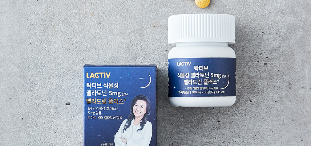[락티브] 식물성 멜라토닌 5mg 함유 멜라드림 플러스 30정 - 마켓컬리