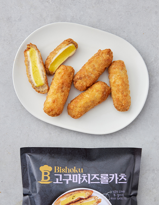 [비쇼쿠] 고구마치즈 돈카츠 350g(냉동)