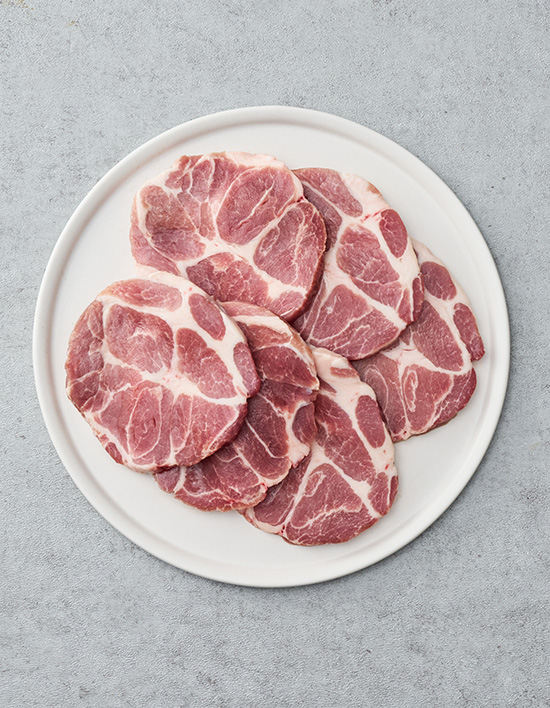 [아그로수퍼] 수입산 돼지고기 목살 구이용 600g(냉동)